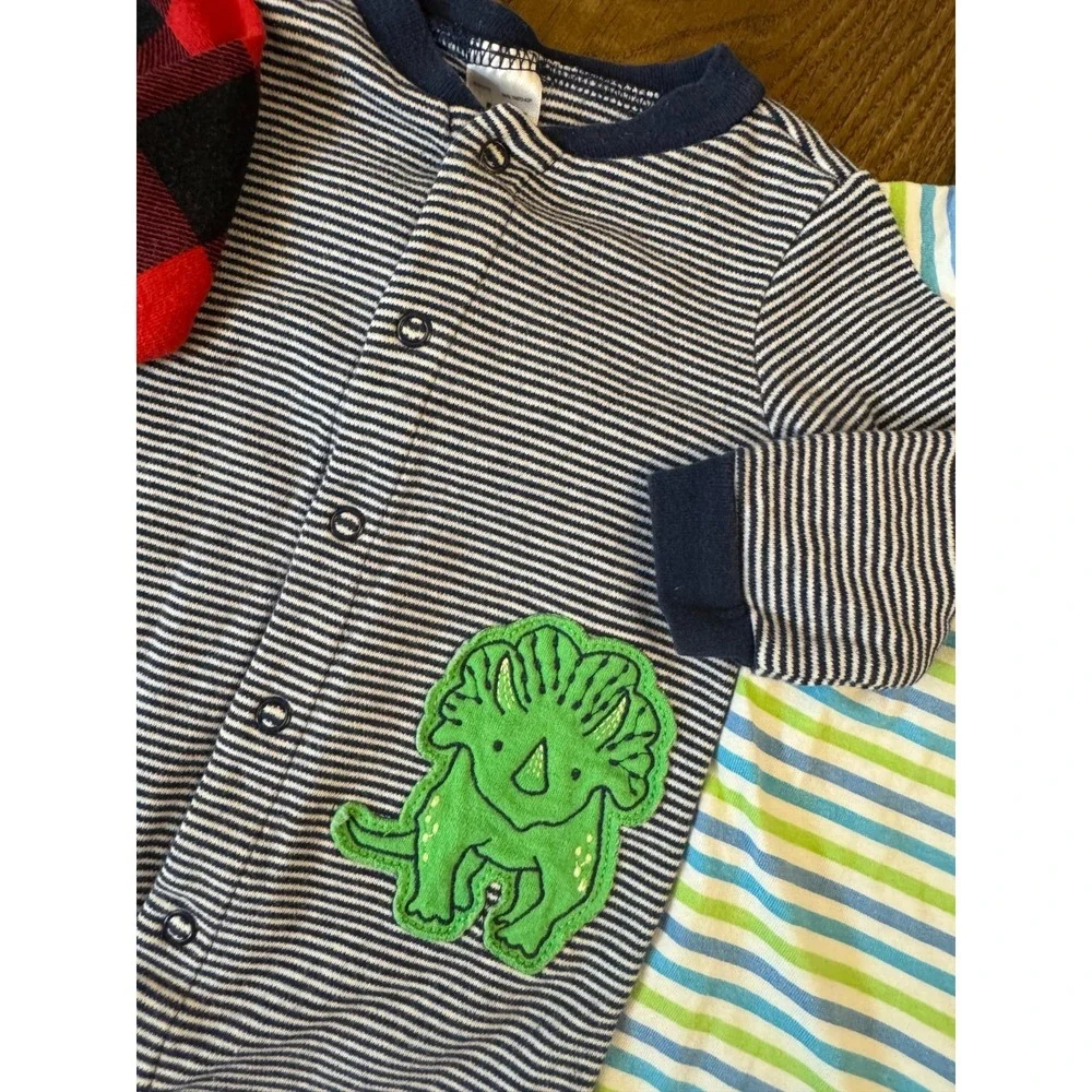 Baby Boy 3/6 Months Footies Sleepers Pajamas Rompers Sleep N‎ Play Clothes Lot